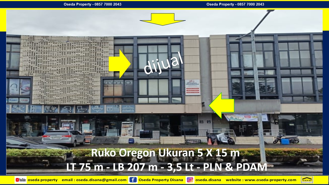 Dijual Ruko didepan SPBU Shell Kota Wisata Cibubur - RK 220
